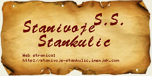 Stanivoje Stankulić vizit kartica